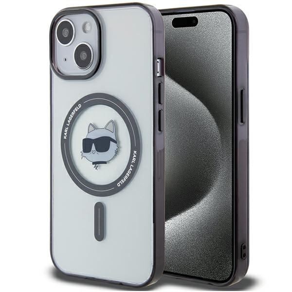 Etui Karl Lagerfeld KLHMP15SHCHNOTK iPhone 15 6.1" transparent hardcase IML Choupette`s Head MagSafe Case